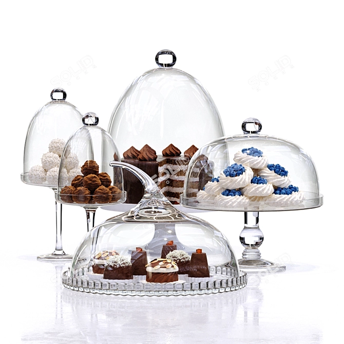 Deluxe Cake Stand & Cover 3D model image 7