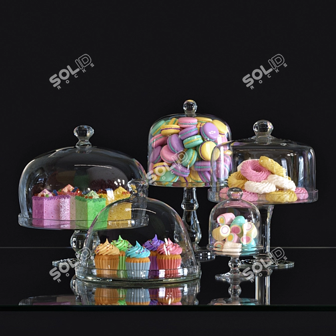 Deluxe Cake Holder Set 3D model image 1