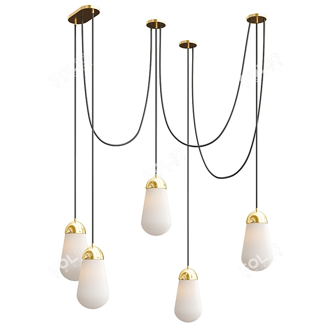 Elegant Chandelier Collection: Ole Pepo, Aim 5 Light, Ole Multiple, Apparatus Pendant 3D model image 3