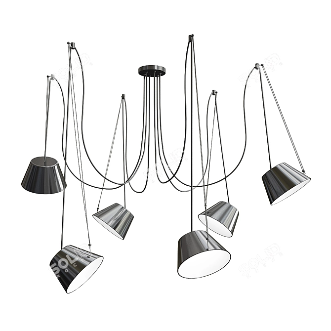 Elegant Chandelier Collection: Ole Pepo, Aim 5 Light, Ole Multiple, Apparatus Pendant 3D model image 4