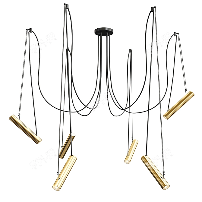 Elegant Chandelier Collection: Ole Pepo, Aim 5 Light, Ole Multiple, Apparatus Pendant 3D model image 5