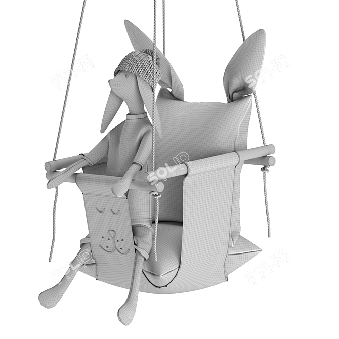  Playful Baby Swing Set 3D model image 5