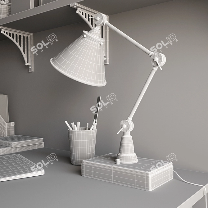 Workplace Essentials Set 3D model image 4
