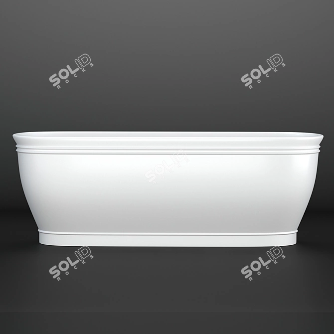 Elegant Celine Petite Freestanding Bathtub 3D model image 1