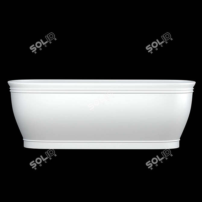 Elegant Celine Petite Freestanding Bathtub 3D model image 2
