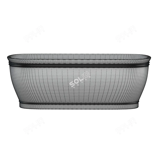 Elegant Celine Petite Freestanding Bathtub 3D model image 5
