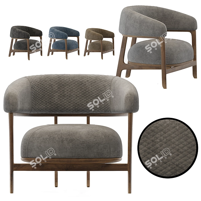 Elevate Your Space: 1290 Armchair 3D model image 1