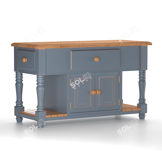 Vintage Kitchen Island Vivien 3D model image 5