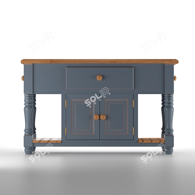 Vintage Kitchen Island Vivien 3D model image 6