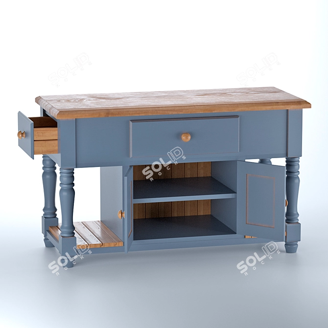 Vintage Kitchen Island Vivien 3D model image 7