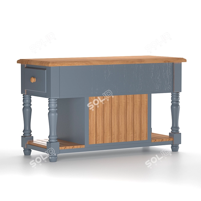 Vintage Kitchen Island Vivien 3D model image 8