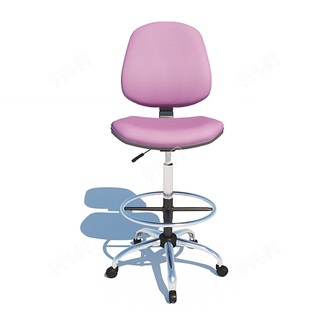 Modern Bar Stool: Sleek and Comfortable 3D model image 2