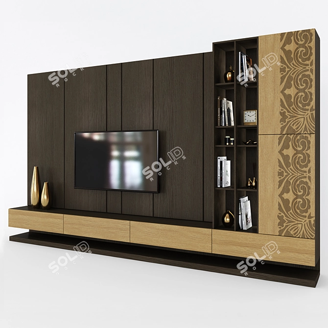Sleek TV Stand Set | Modern Design 3D model image 2