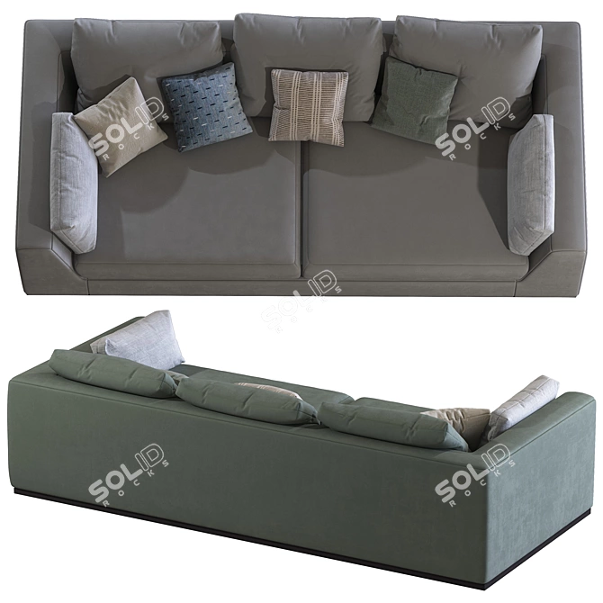 Modern Comfort: Benny Praddy Sofa 3D model image 5