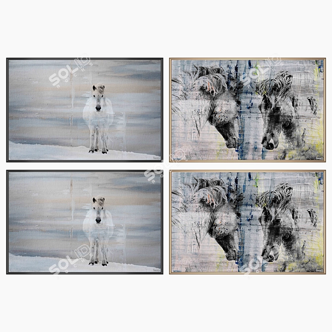 Artistic Wall Decor Set: No 2453 3D model image 2