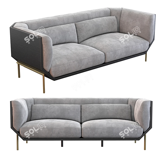 Prism Shake Sofa: Modern Elegance. 3D model image 5