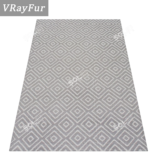 Luxurious Carpet Set - High-Quality Textures 3D model image 2
