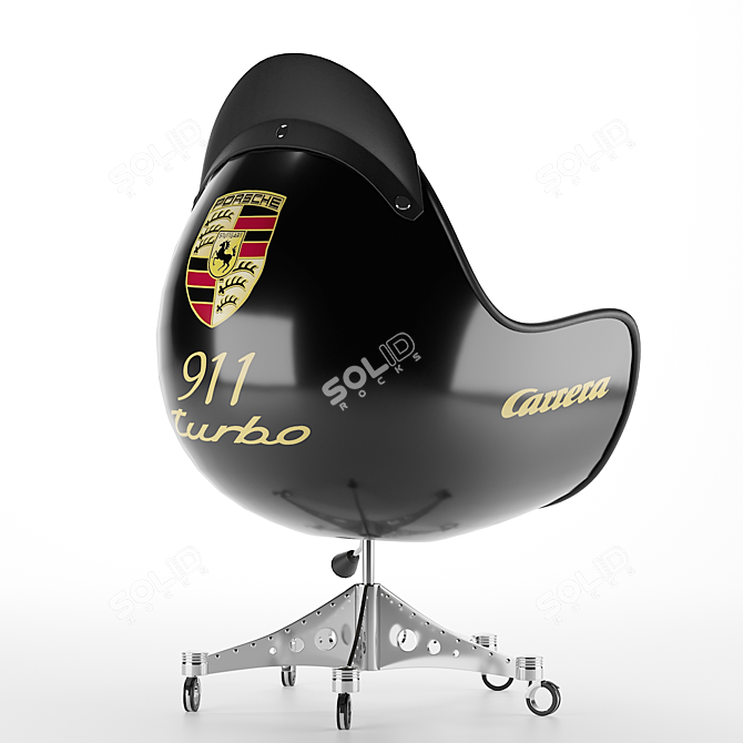 Modern Ergonomic Armchair 3D model image 4