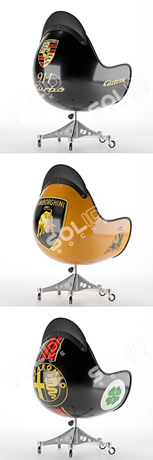 Modern Ergonomic Armchair 3D model image 5