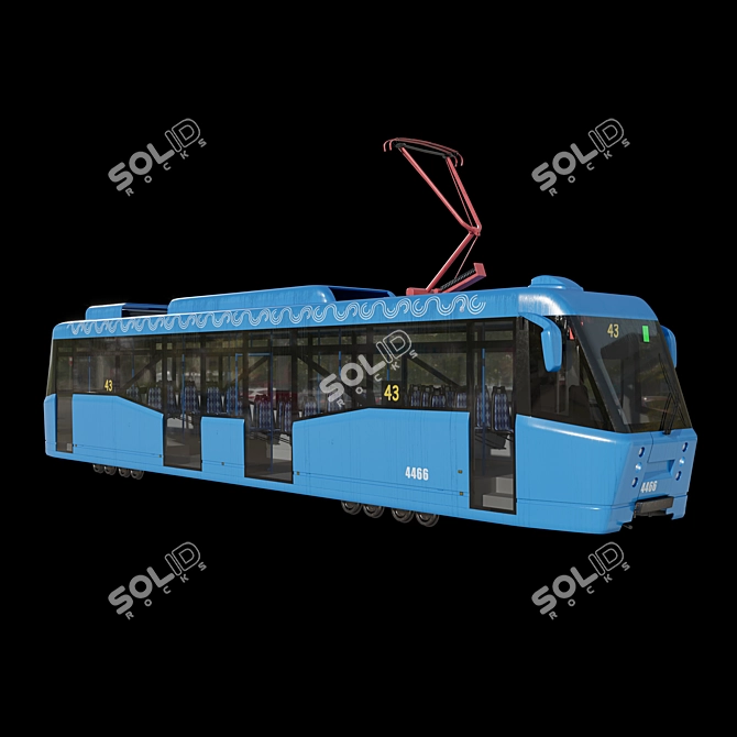 Versatile LM-2008 Tram Car 3D model image 1