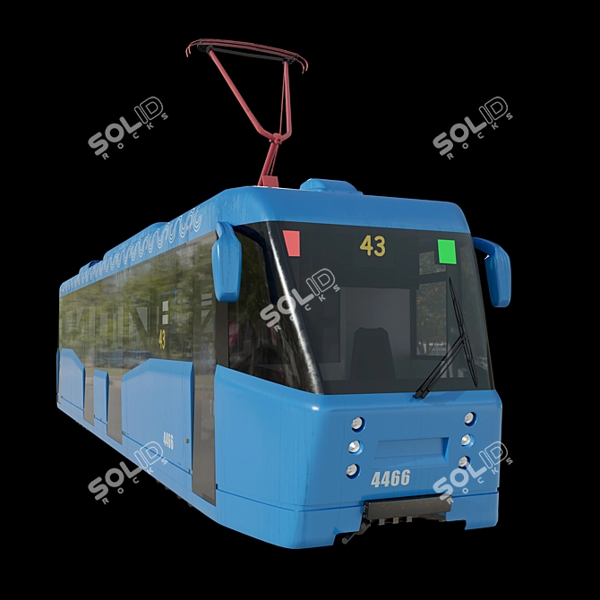 Versatile LM-2008 Tram Car 3D model image 2