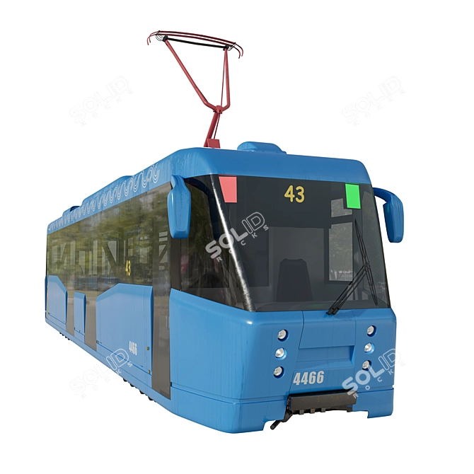 Versatile LM-2008 Tram Car 3D model image 5