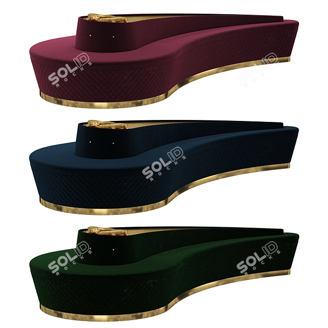 Modern Reptilia Sofa: Sleek Design 3D model image 4