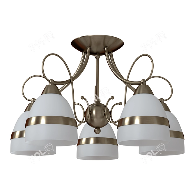 Bronze Classic Ceiling Chandelier 3D model image 1