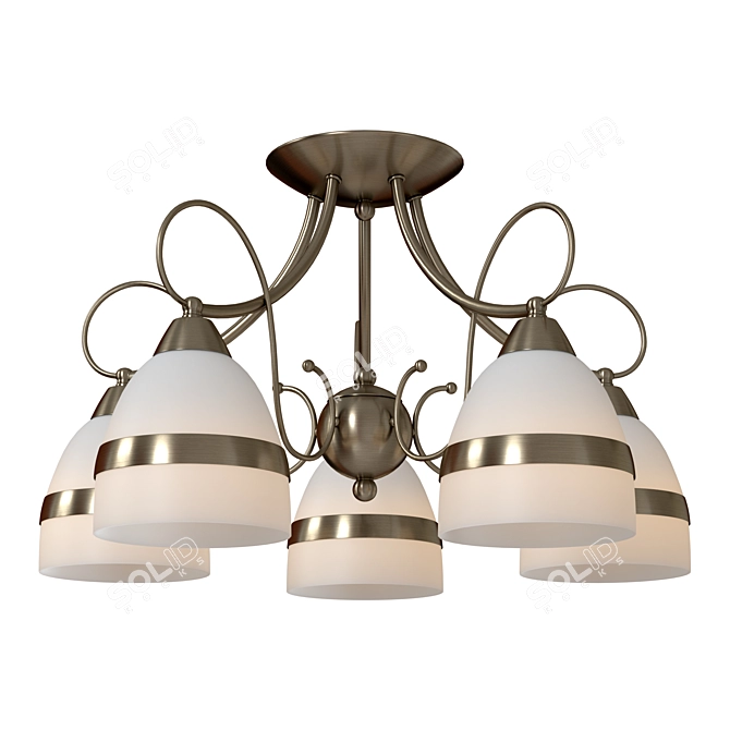 Bronze Classic Ceiling Chandelier 3D model image 2