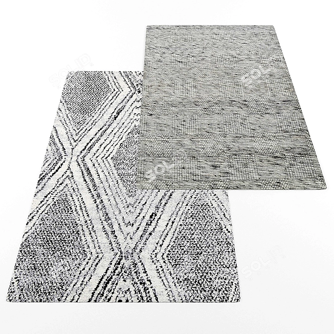 Modern Style Rug Set 3D model image 3