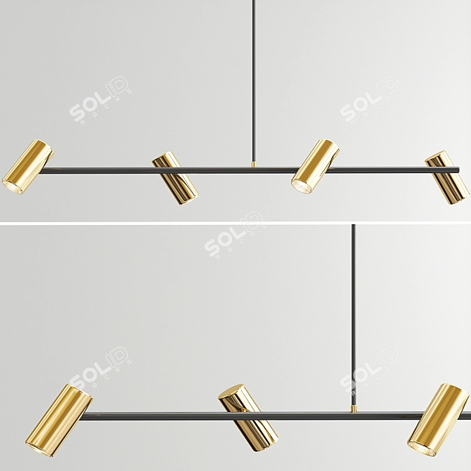 Sophisticated Circular Dining Pendant 3D model image 2