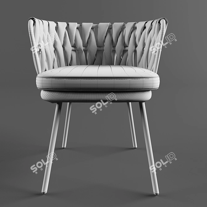 Elegant Tosca Designer Chair 3D model image 3