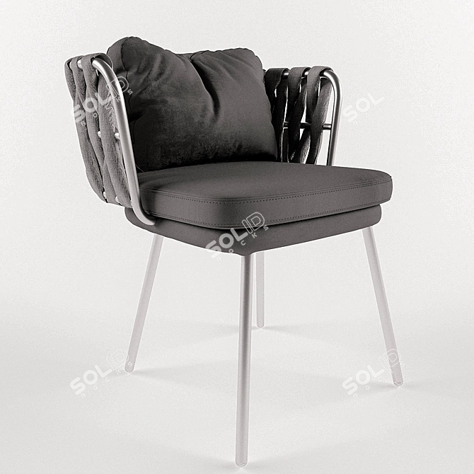 Elegant Tosca Designer Chair 3D model image 4