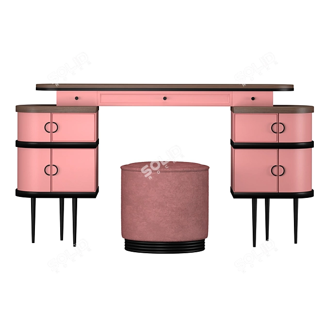 Zelda Vanity Table Set 3D model image 1