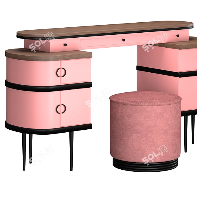 Zelda Vanity Table Set 3D model image 4