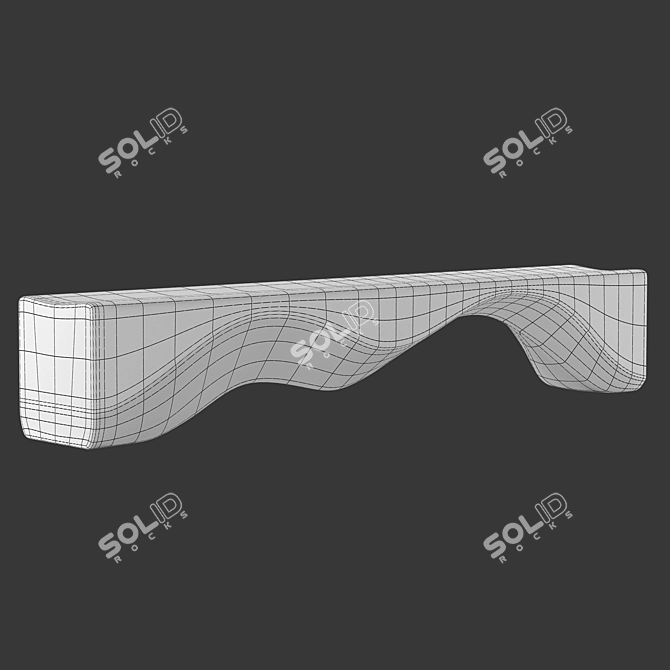Riva 1920 Mountains Bench: Elegant and Functional Design 3D model image 3