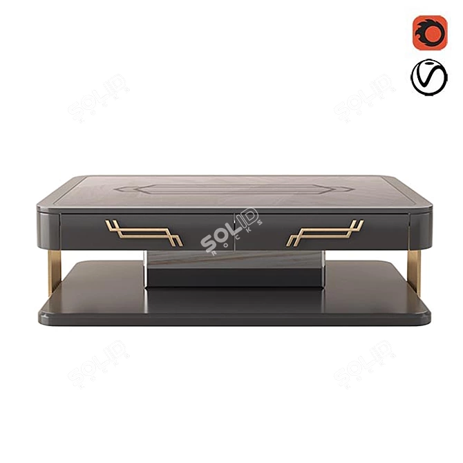 Luxury Woiss Mobili Artur Coffee Table 3D model image 2