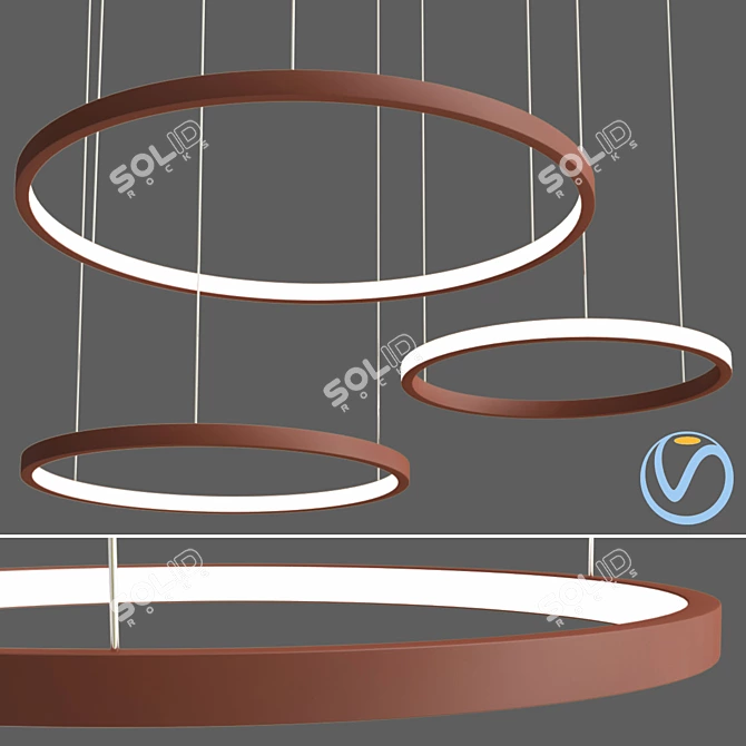 Lahti 100 - Stylish and Versatile 100cm Diameter Ring 3D model image 1