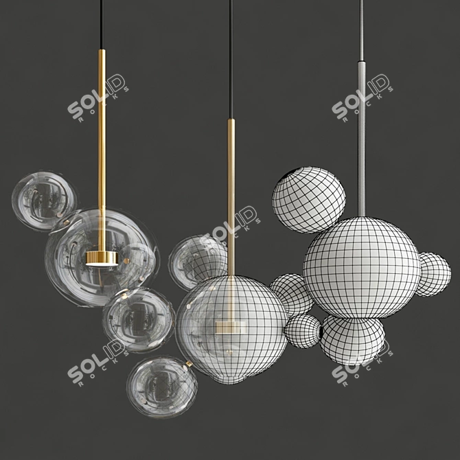 Bolle Linear 14 Bubbles: Vibrant Spherical Decor 3D model image 3