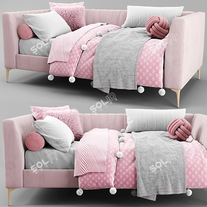 Elegant Avalon Channel Daybed 3D model image 3