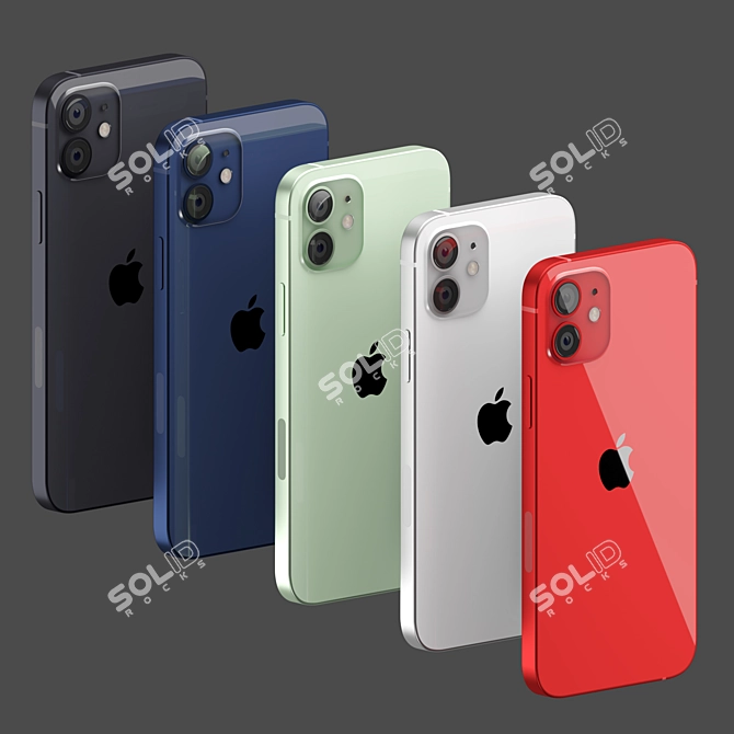 Sleek Apple iPhone 12: Revolutionary Design 3D model image 2