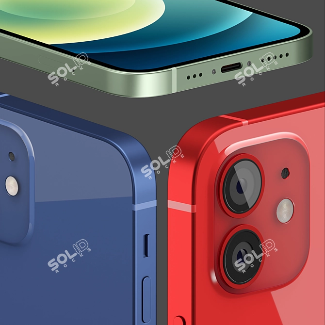 Sleek Apple iPhone 12: Revolutionary Design 3D model image 3