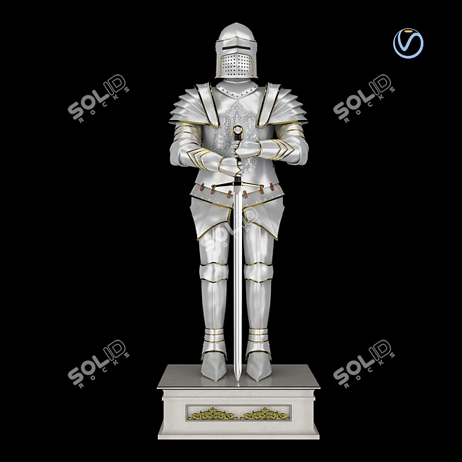 Epic Knight Sculpture 2012 3D model image 1