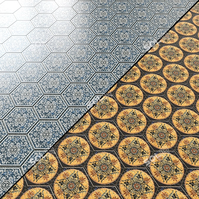 Park Guell Kerama Marazzi: Elegant 29x33.4 cm Tiles 3D model image 4