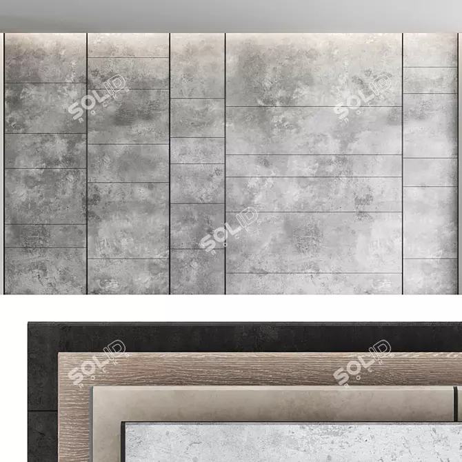 Decorative Concrete Wall Panel_Set 37 3D model image 1