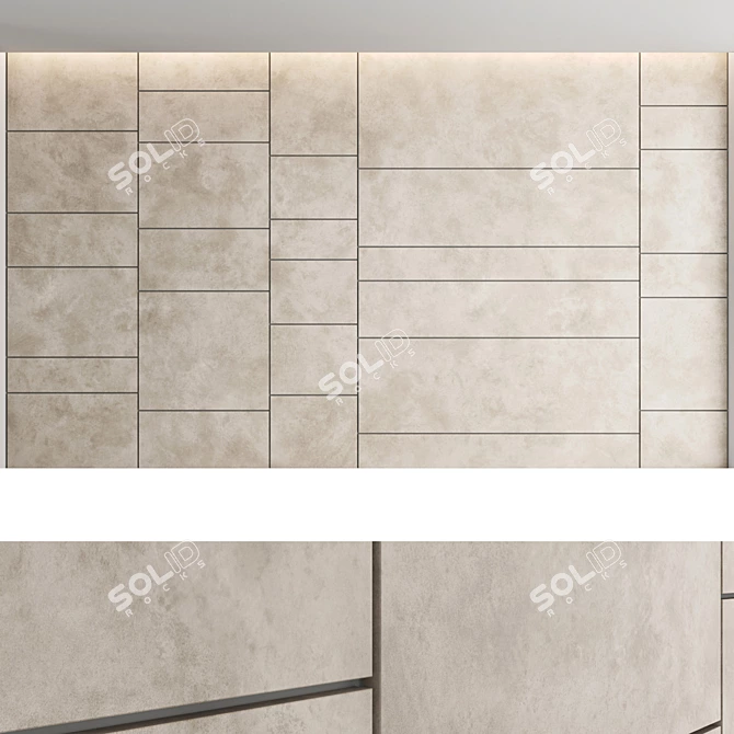 Decorative Concrete Wall Panel_Set 37 3D model image 2