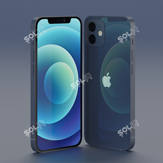 Ultimate Apple iPhone 12 Collection: Real Scale, Official Colors 3D model image 3