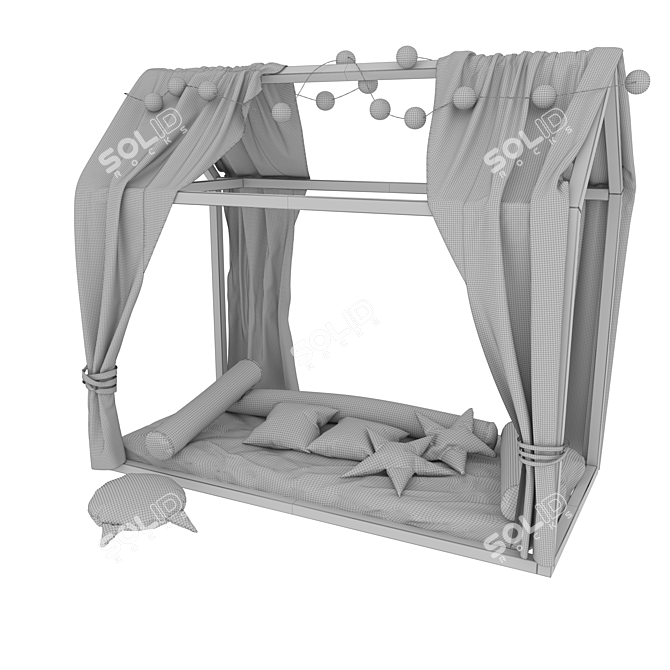 Children's Dream Bed House 3D model image 5