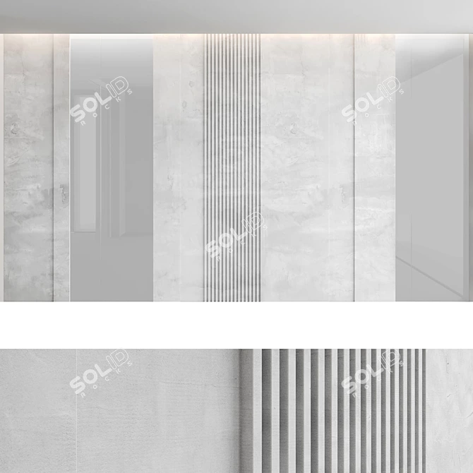 Decorative Panel Set 39 - High-Quality Texture, Seamless Design 3D model image 3