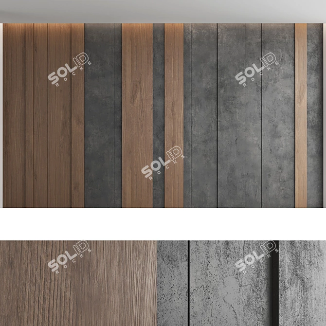 Decorative Panel Set 39 - High-Quality Texture, Seamless Design 3D model image 5